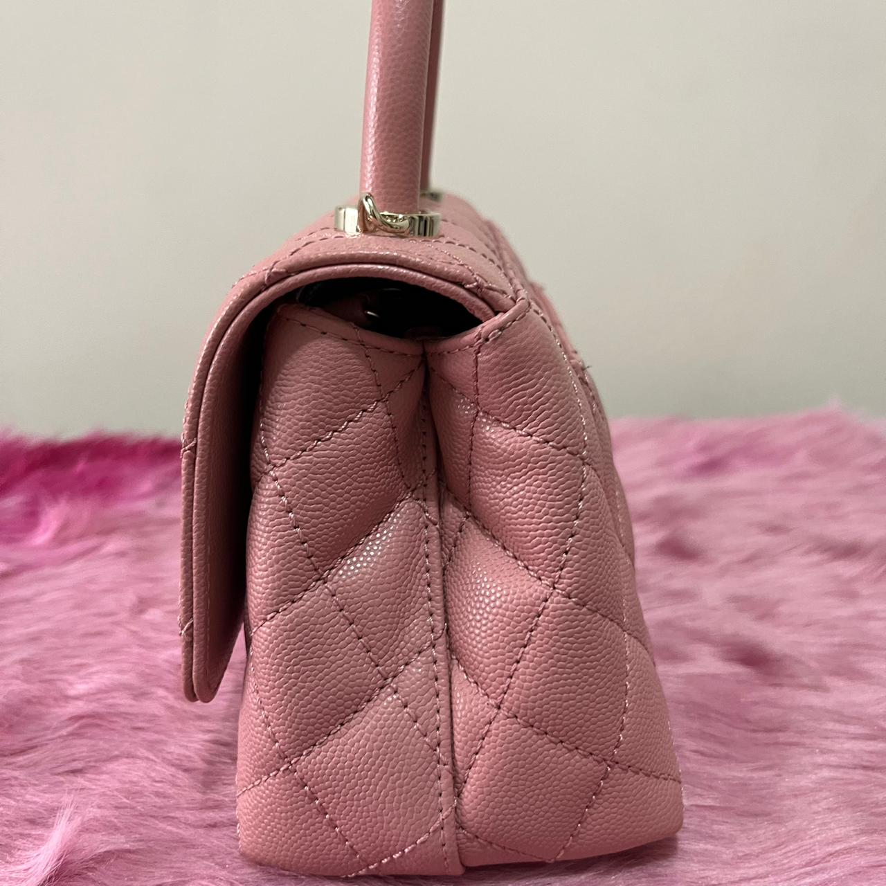 Coco Handle Bag – Light Pink 6.5"H x 9.5"L x 3"W
