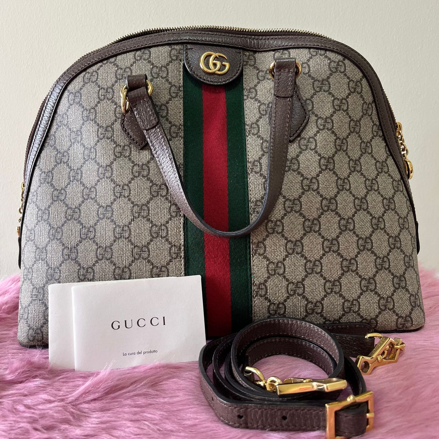 Gucci Ophidia GG Top Handle β 9"H x 11"L x 4.5"W