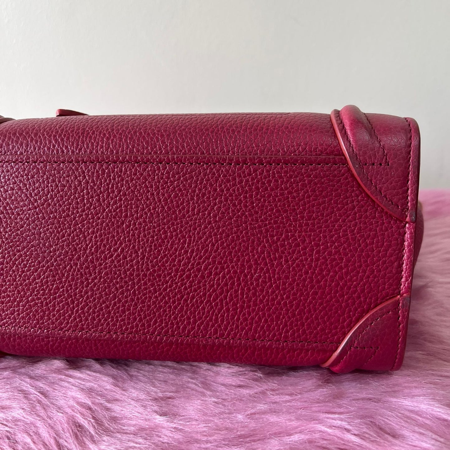 Celine Nano Luggage Fuschia β 8"H x 8"L x 4"W