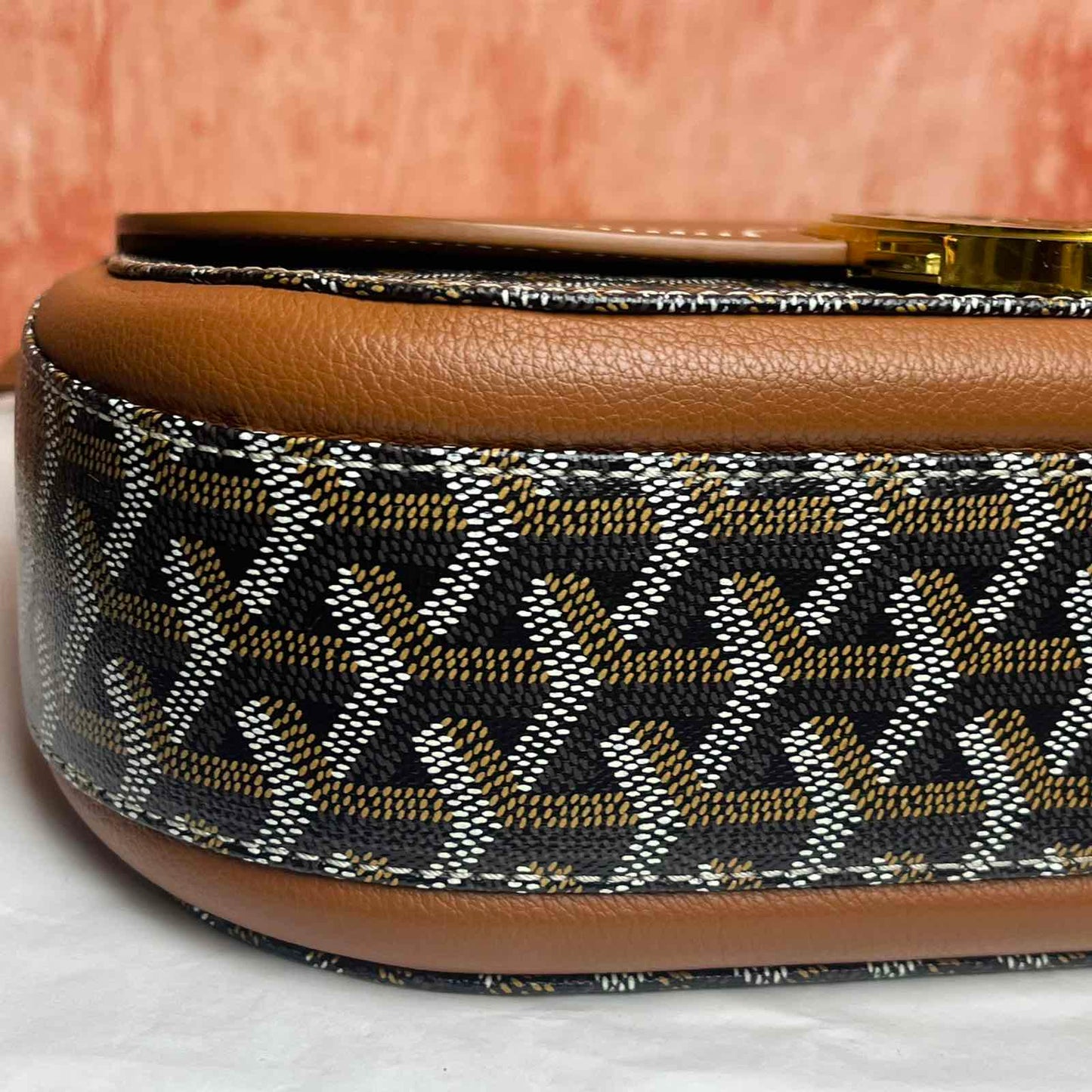 Goyard 233 Bag - Black & Tan 12.20"L x 8.27"H x 5.31"W