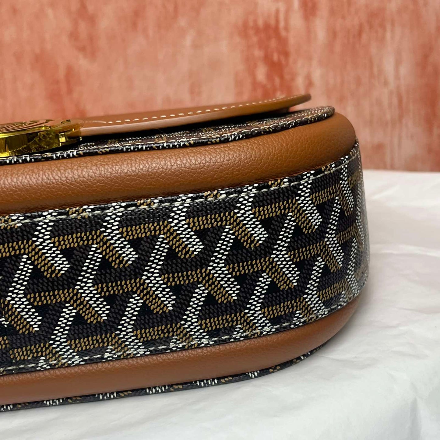 Goyard 233 Bag - Black & Tan 12.20"L x 8.27"H x 5.31"W