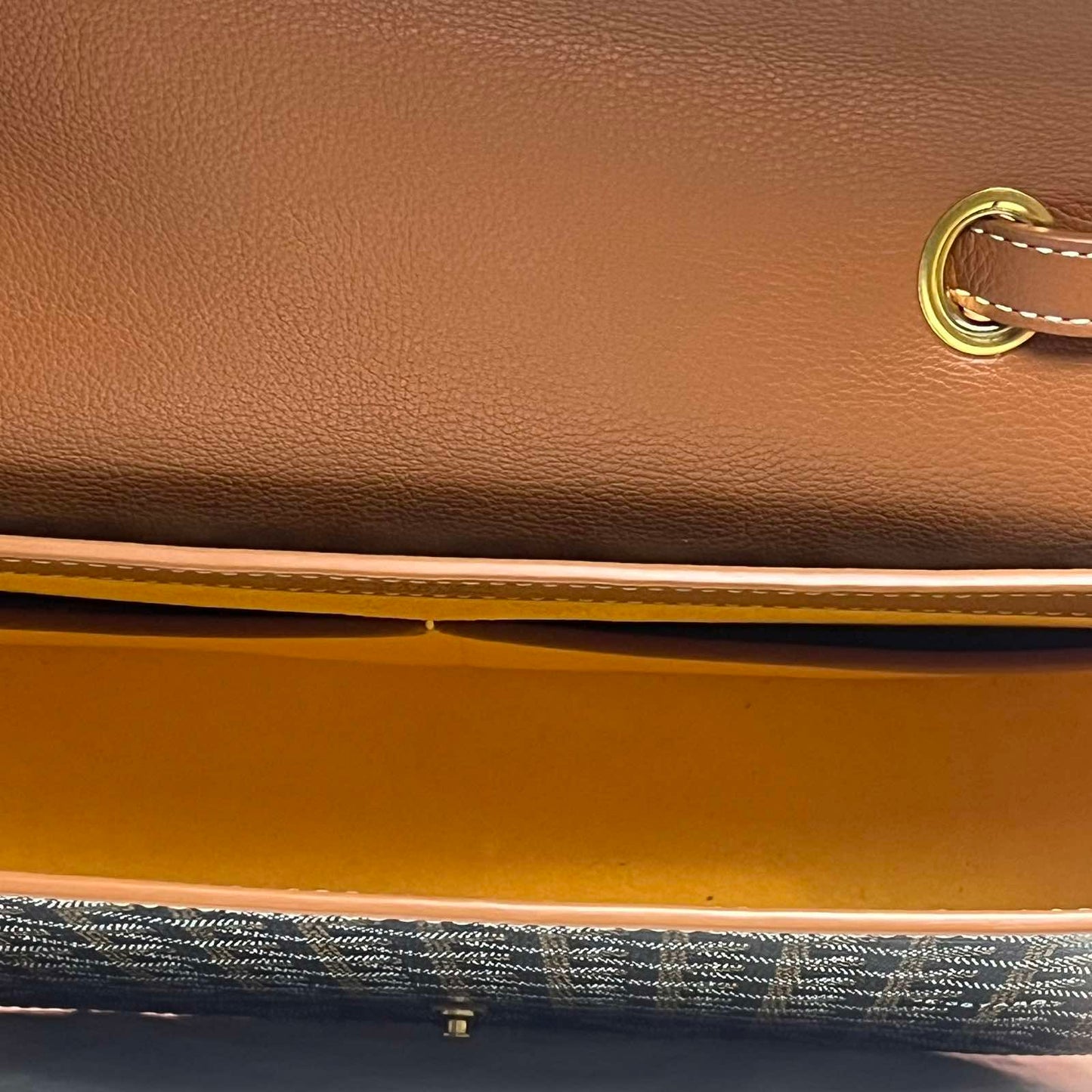 Goyard 233 Bag - Black & Tan 12.20"L x 8.27"H x 5.31"W