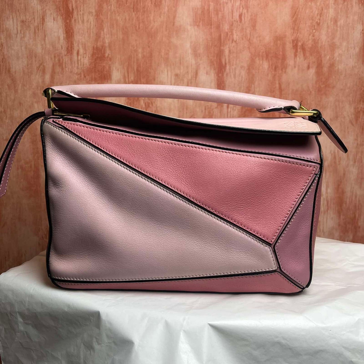 Loewe Puzzle Bag Tricolor Pink Small