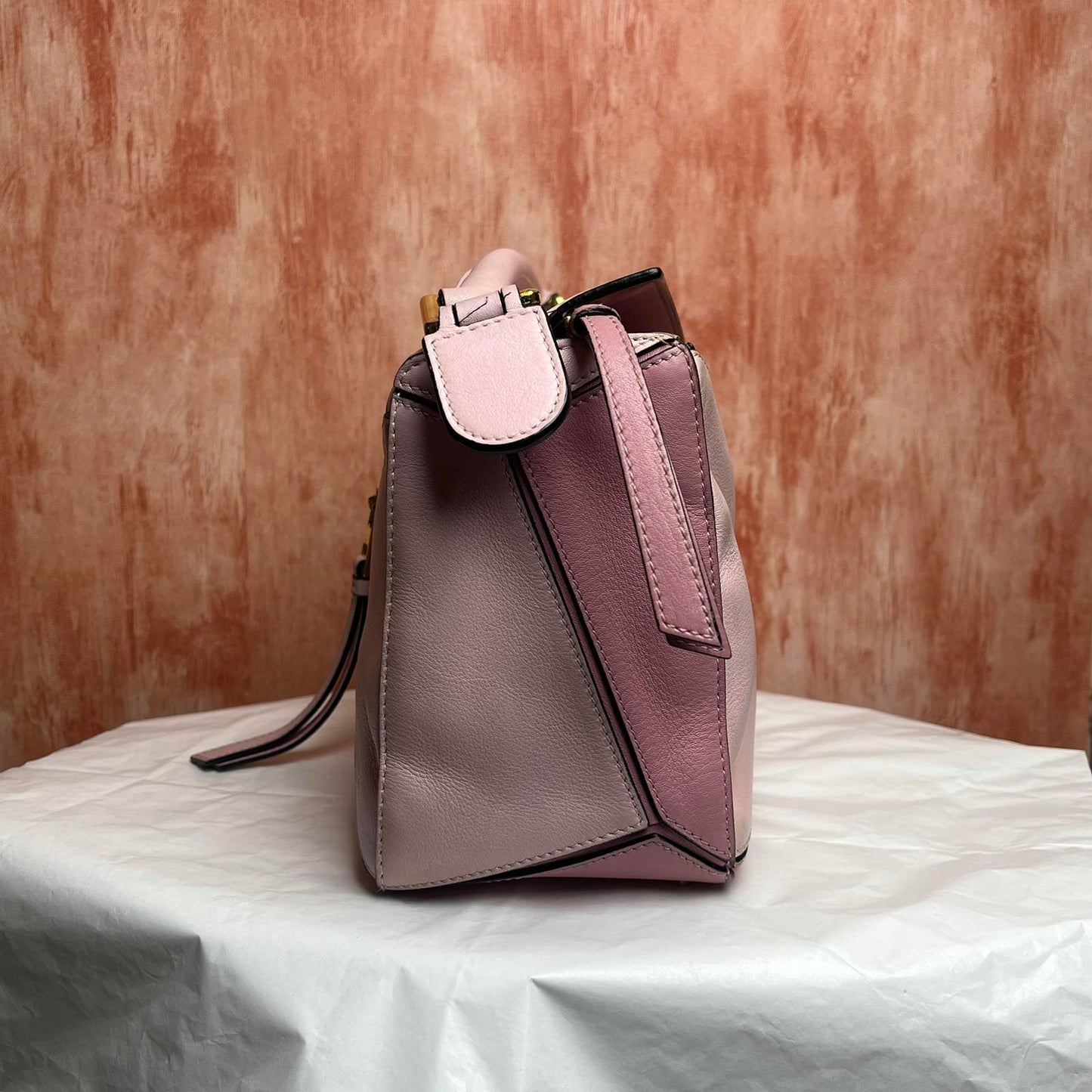 Loewe Puzzle Bag Tricolor Pink Small