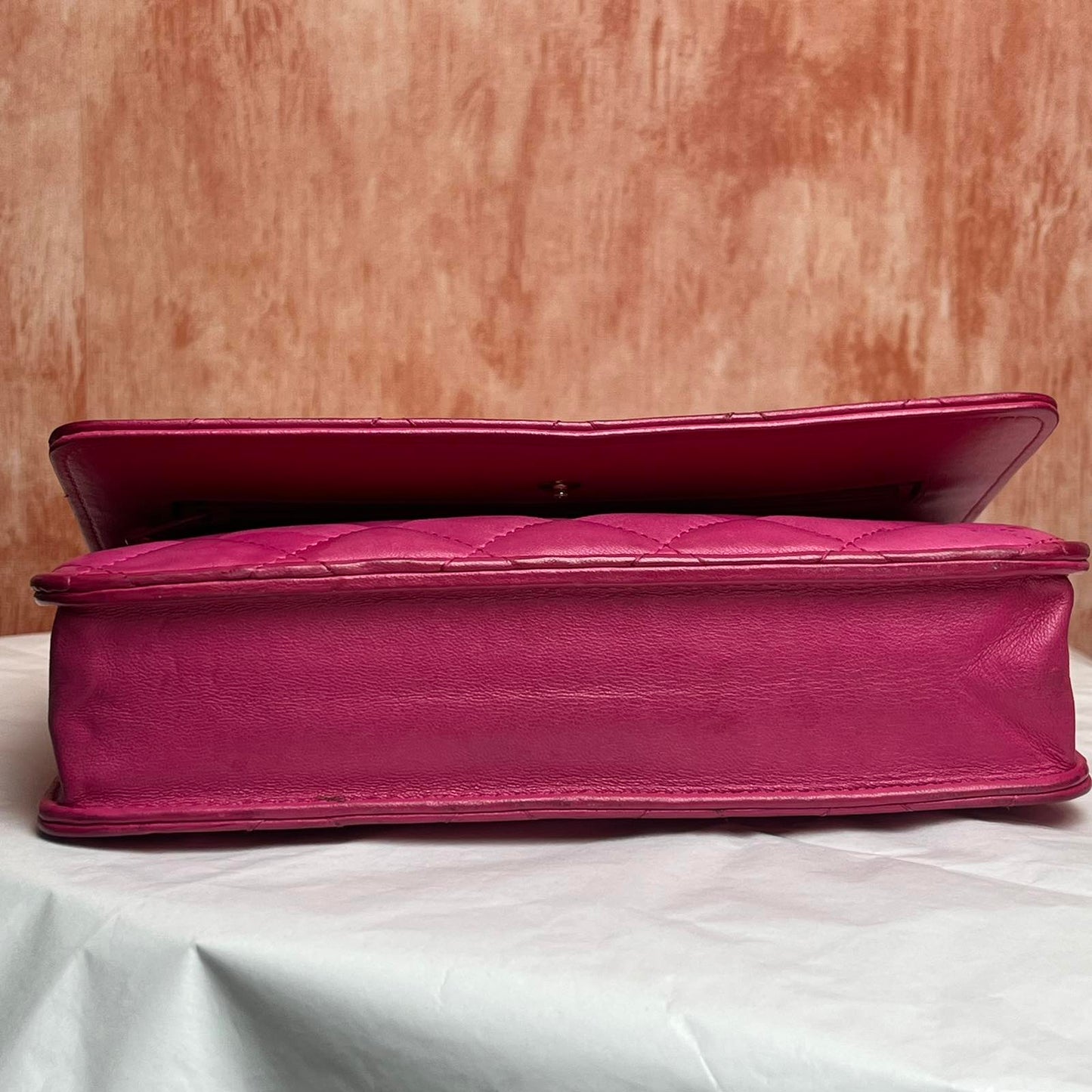 Chanel Classic Wallet On Chain I Lamb-skin - Pink