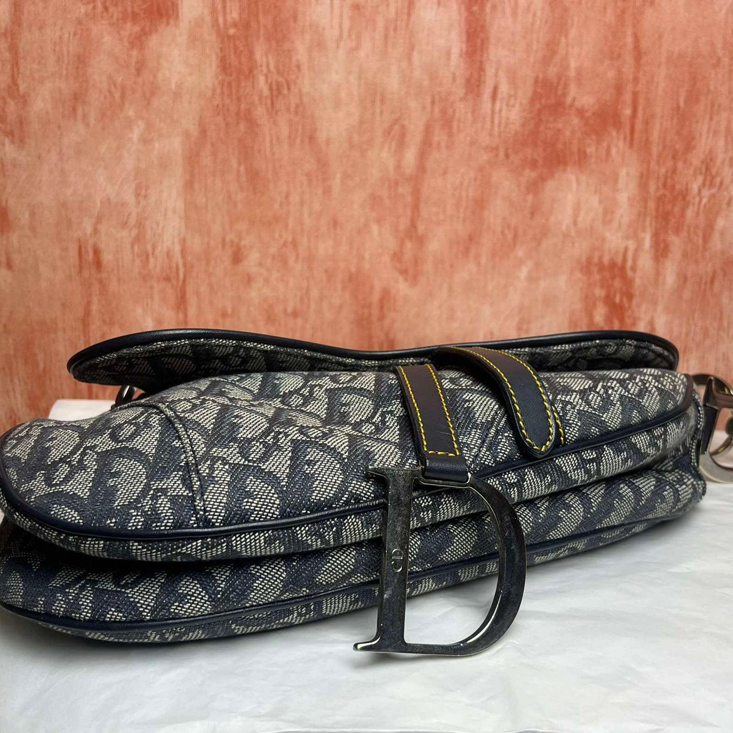 Christian Dior Oblique - Saddle Blue 10"L x 8"H x 2.5"W