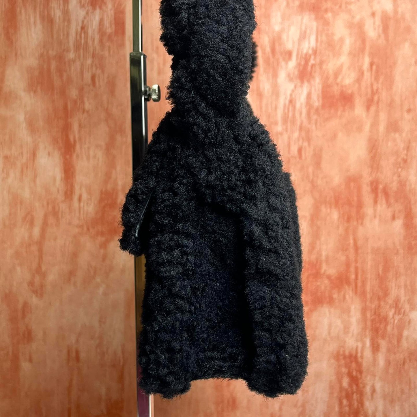 Jacquemus Le Bambidou Fur Black 11.5"L x 6"H x 2.5"W