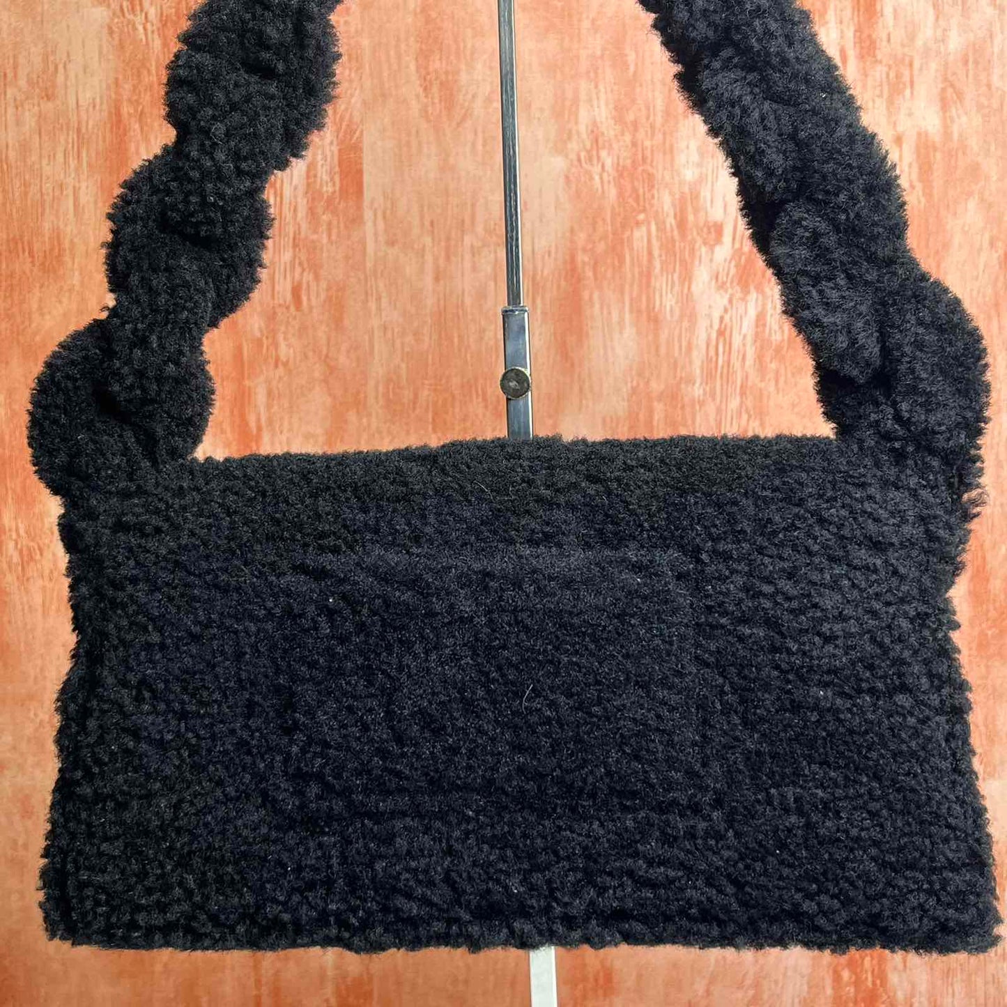Jacquemus Le Bambidou Fur Black 11.5"L x 6"H x 2.5"W
