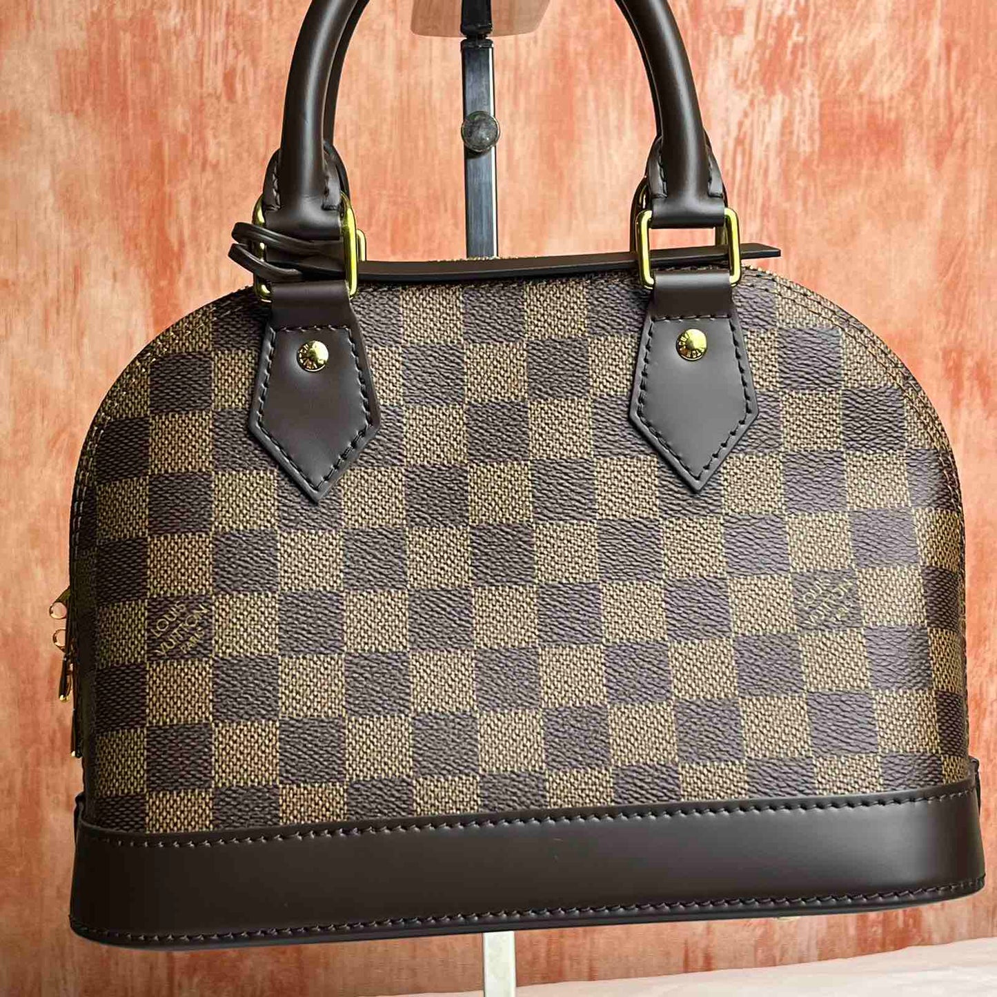 Louis Vuitton Alma BB Damier Ebene - Brown 9.25"L x 6.89"H x 4.53"W