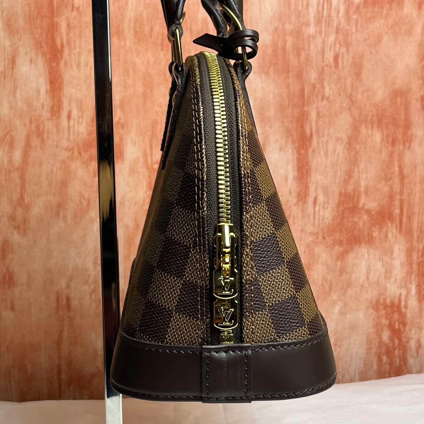 Louis Vuitton Alma BB Damier Ebene - Brown 9.25"L x 6.89"H x 4.53"W
