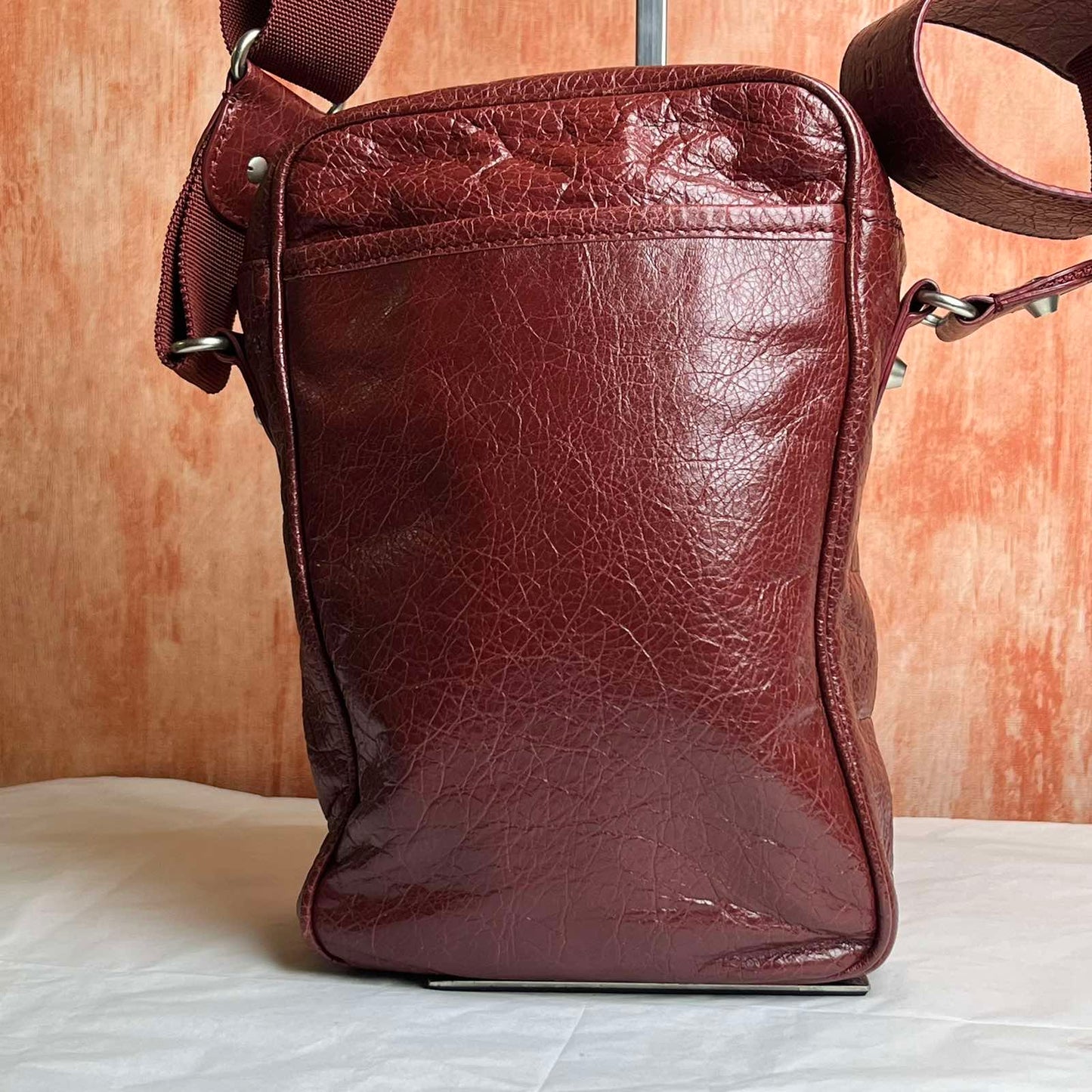 Balenciaga Crossbody Bag - Red 7.5"H x 11.8"W x 3.9"D