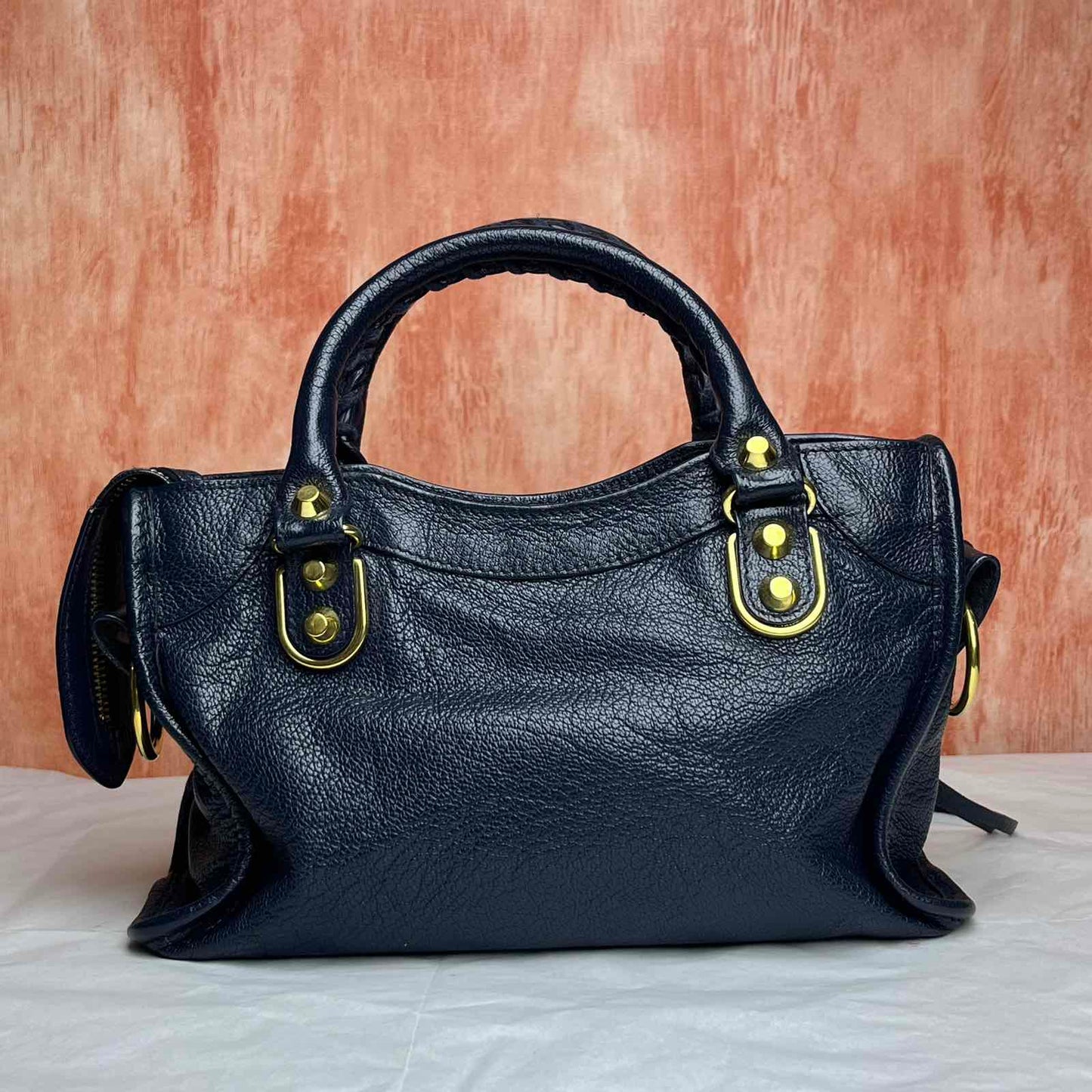 Balenciaga City Mini - Navy Blue 6.2"H x 9.4"L x 3.1"W