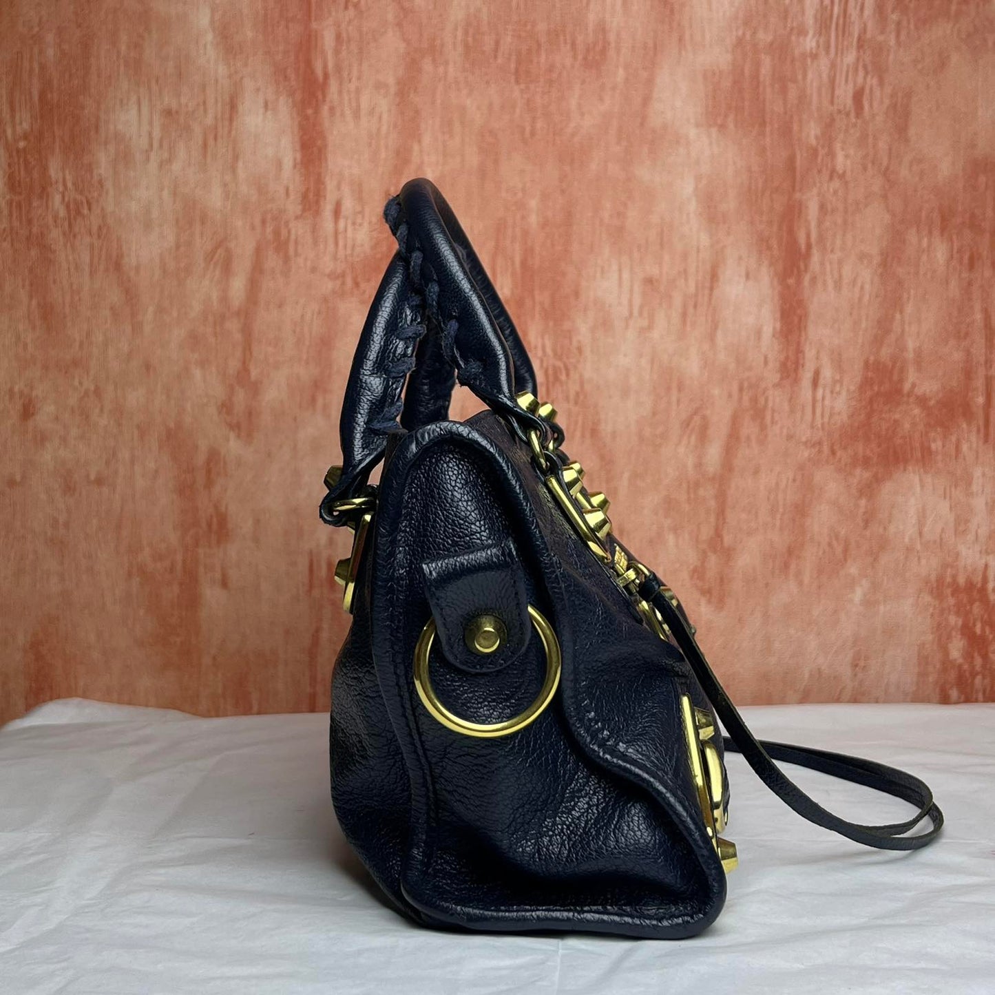 Balenciaga City Mini - Navy Blue 6.2"H x 9.4"L x 3.1"W