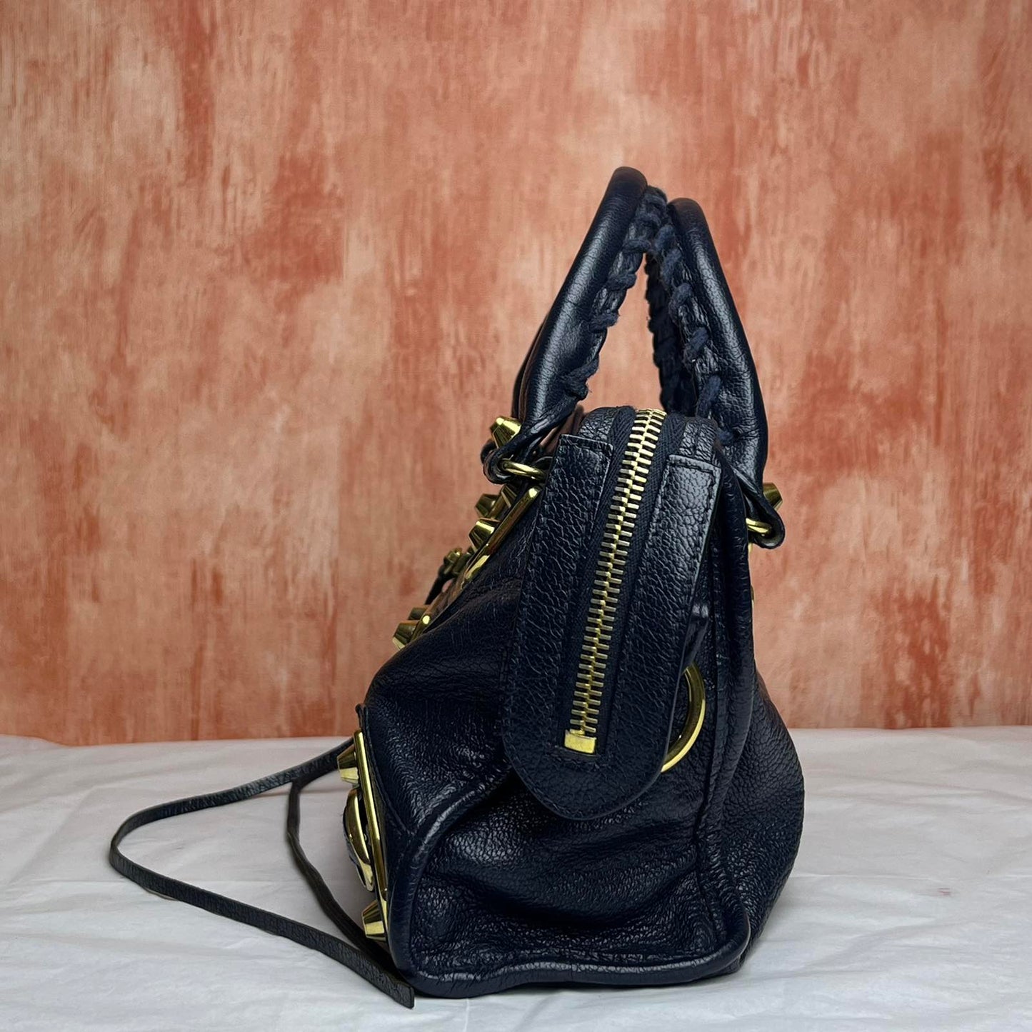 Balenciaga City Mini - Navy Blue 6.2"H x 9.4"L x 3.1"W
