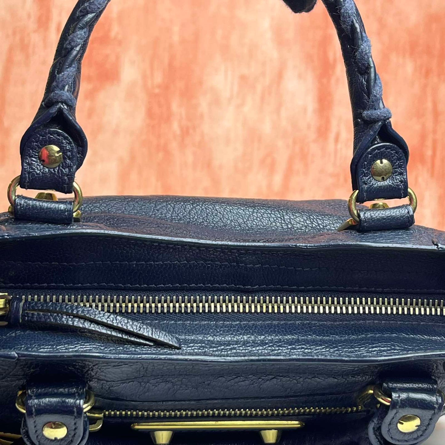 Balenciaga City Mini - Navy Blue 6.2"H x 9.4"L x 3.1"W