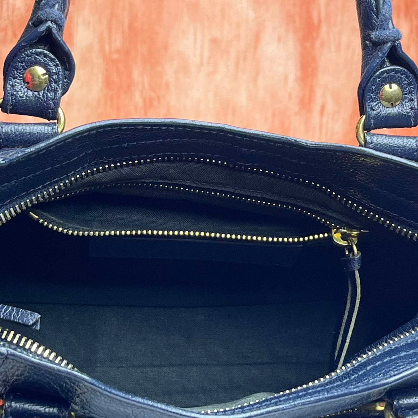 Balenciaga City Mini - Navy Blue 6.2"H x 9.4"L x 3.1"W
