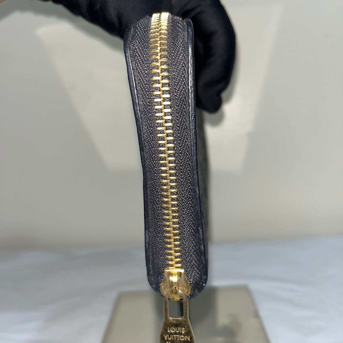 Louis Vuitton Zippy Wallet Empreinte Navy Blue β 4.1"H x 7.7"L x 1"W