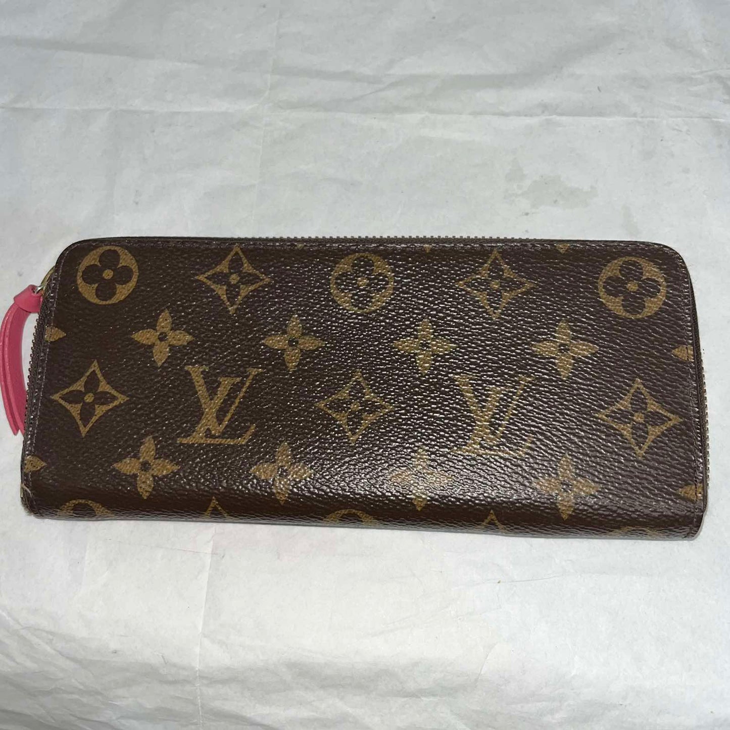 Louis Vuitton Clemence Zippy Wallet Purse, Monogram Canvas โ 3.5"H x 7.9"L x 0.8"W