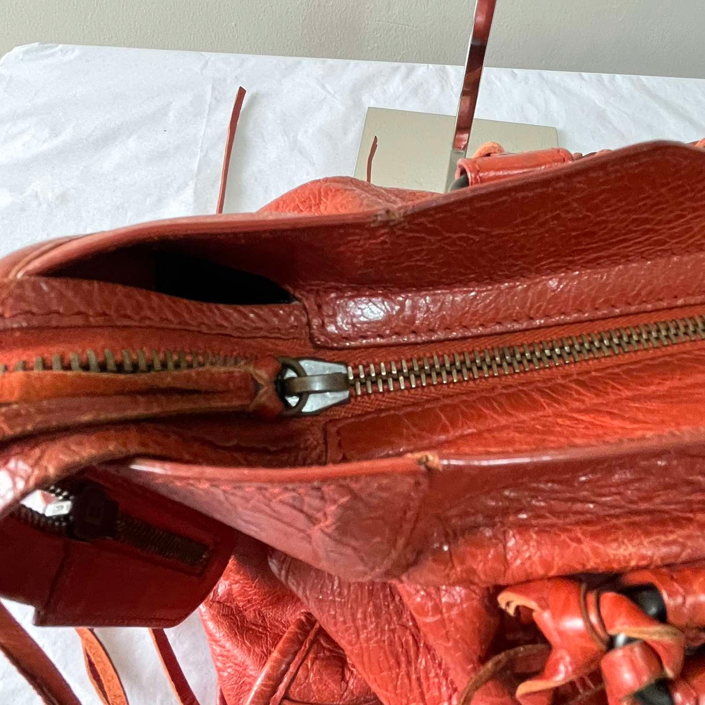 Balenciaga City Rust Orange β 9.4"H x 15"L x 5.5"W