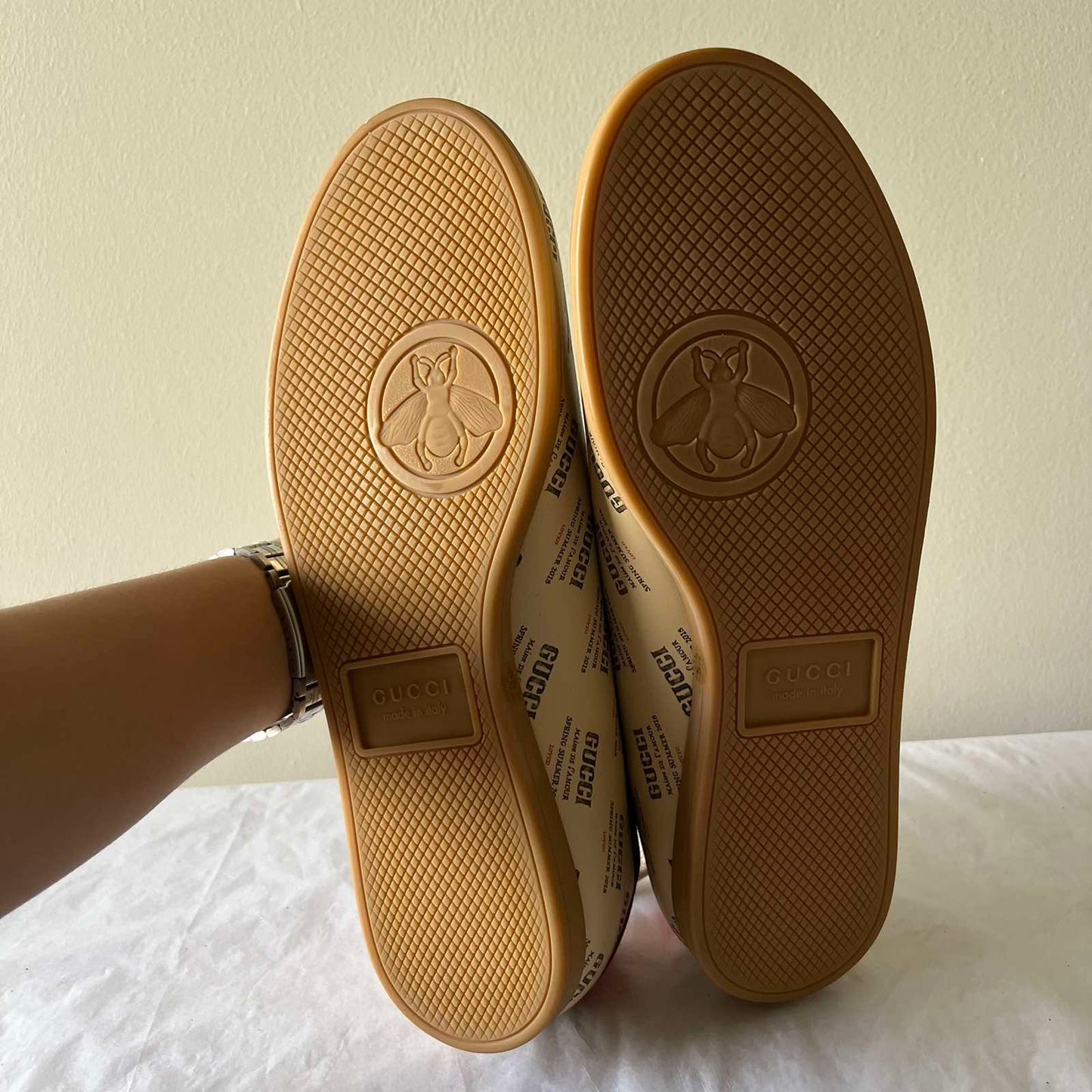 Gucci Falacer Shoes Beige - 6 1/2"