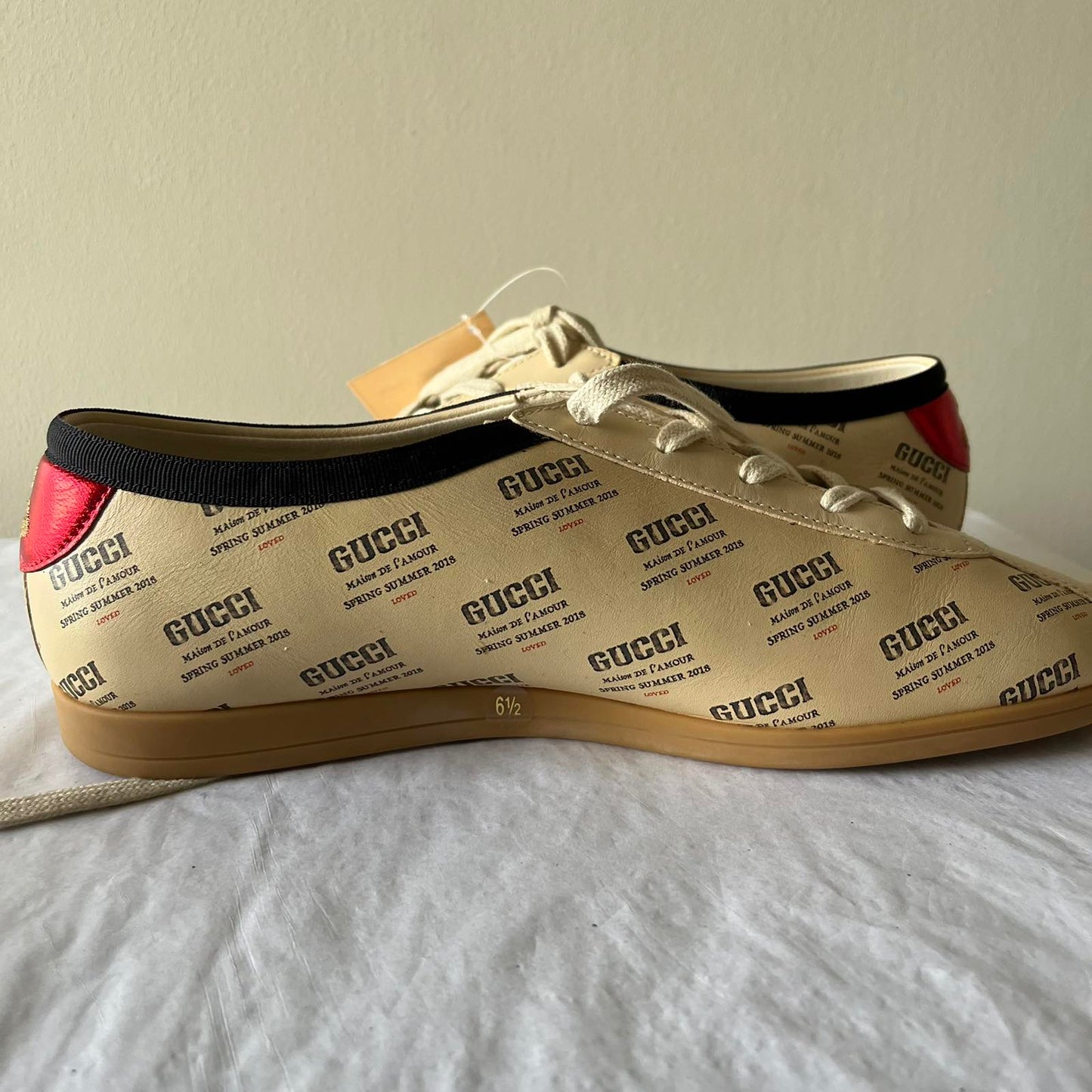 Gucci Falacer Shoes Beige - 6 1/2"