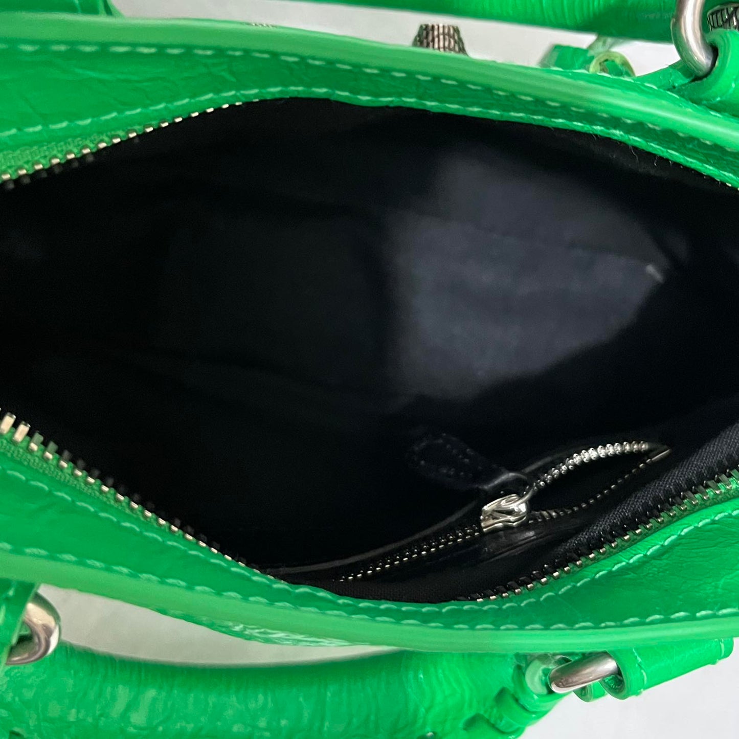 Balenciaga Neo Cagole Mini Green – 5.1"H x 9.8"L x 3.9"W