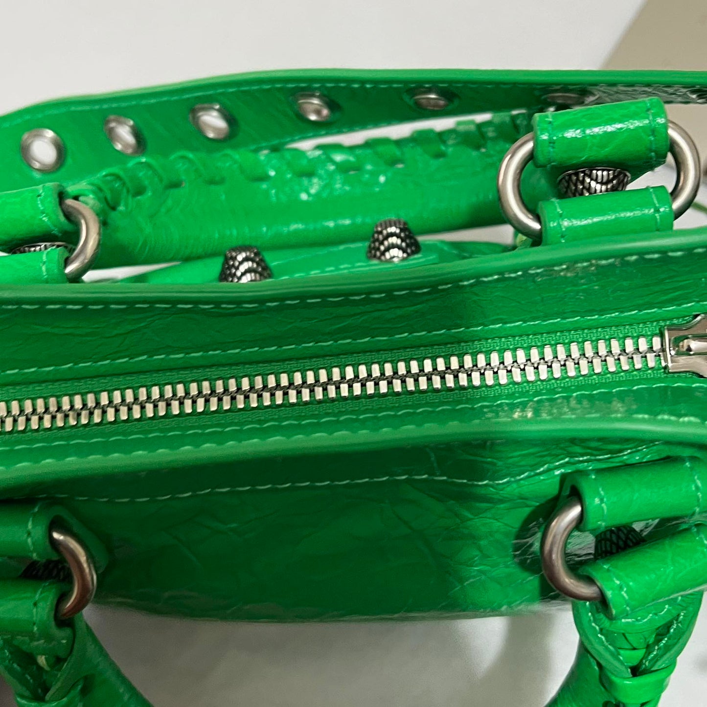 Balenciaga Neo Cagole Mini Green – 5.1"H x 9.8"L x 3.9"W