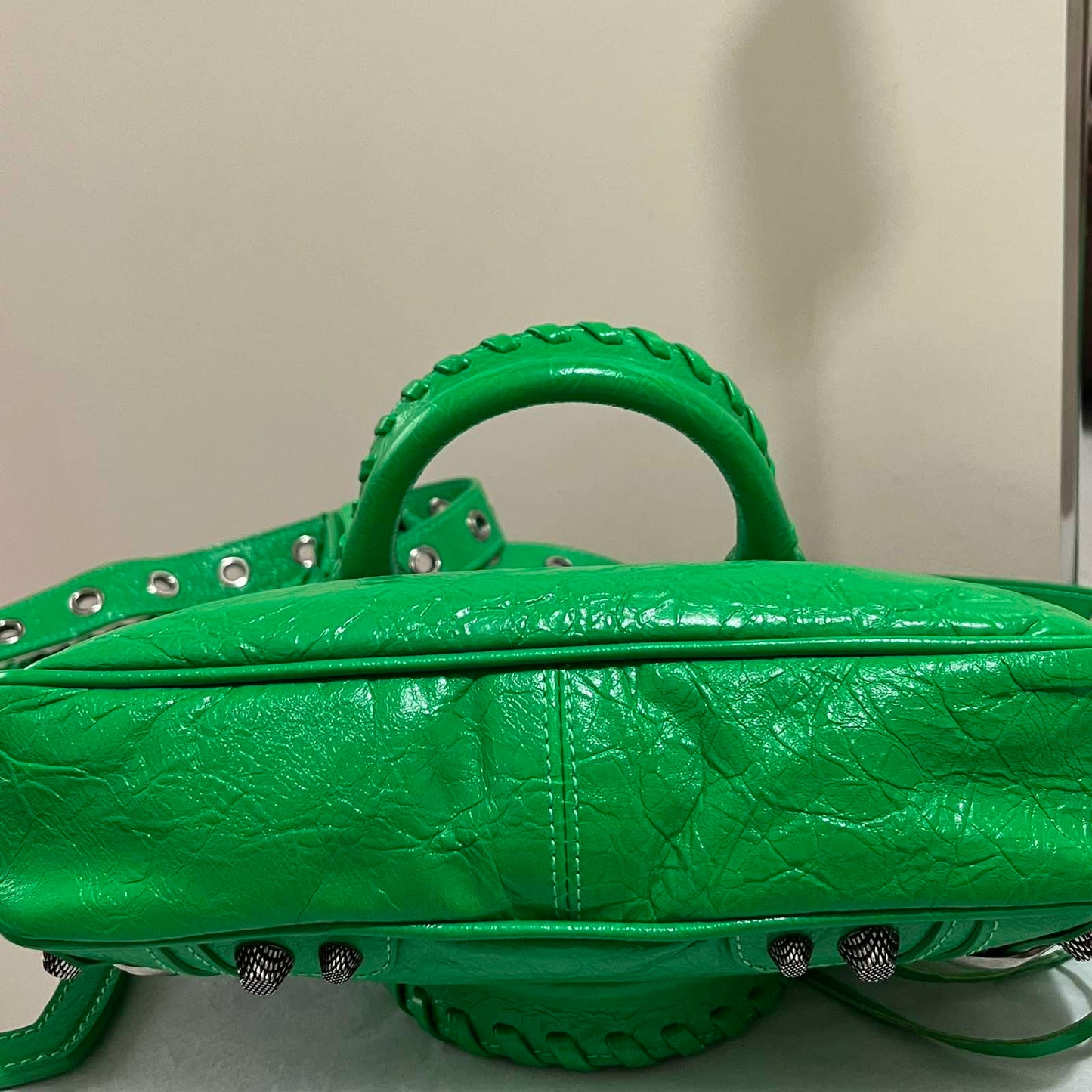 Balenciaga Neo Cagole Mini Green – 5.1"H x 9.8"L x 3.9"W