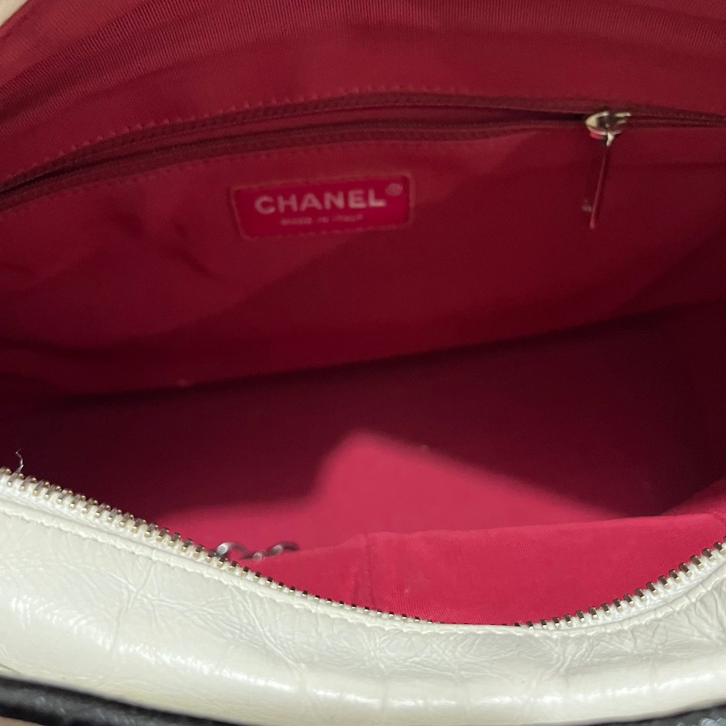 Chanel C19 Grand Shopping Tote White β 10"H x 13.4"L x 5"W