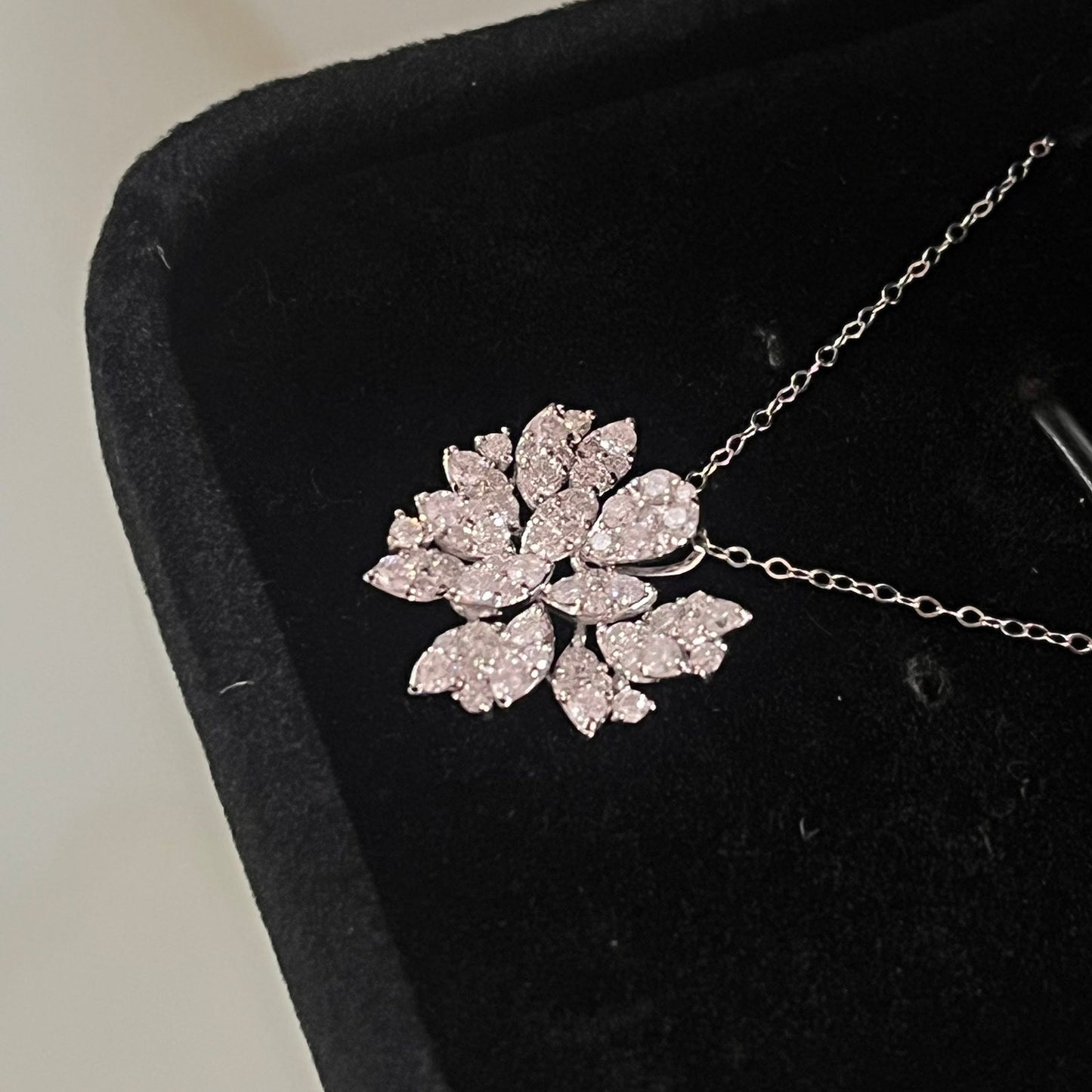 Pear Marquise Diamond Pendant Necklace