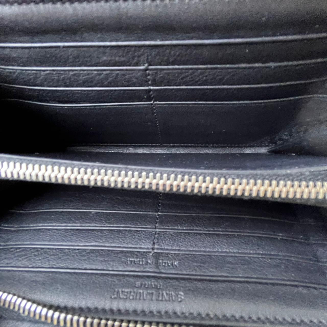 YSL  Paris Studded Zip Long Wallet