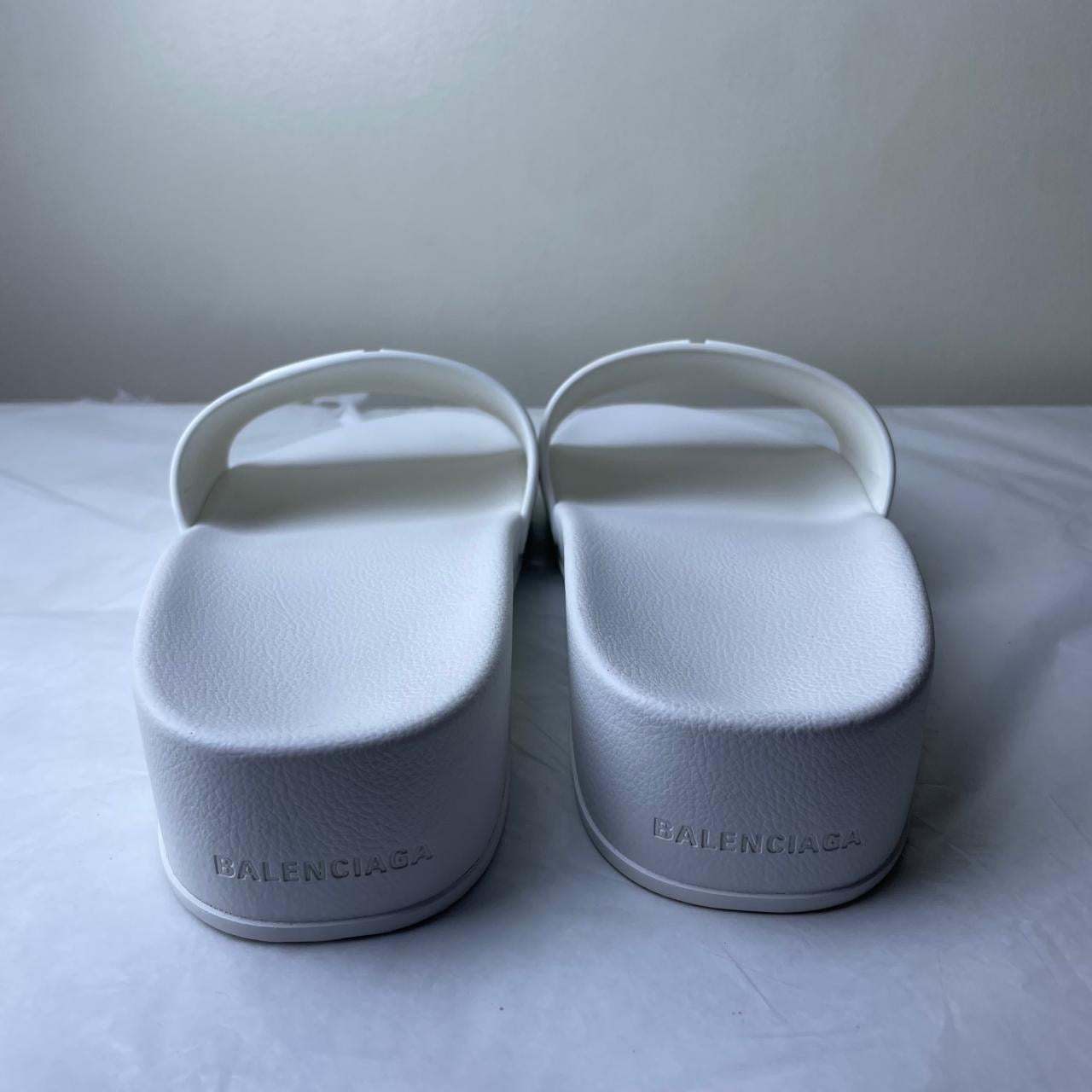 Balenciaga White Pool Sandals Size 38