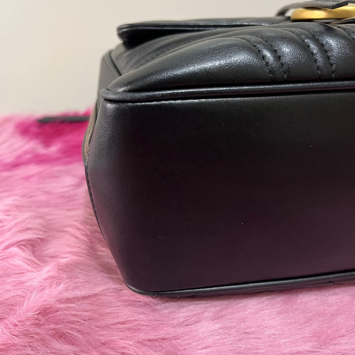 Gucci Marmont Large Black – 7"H x 12"L x 4"W