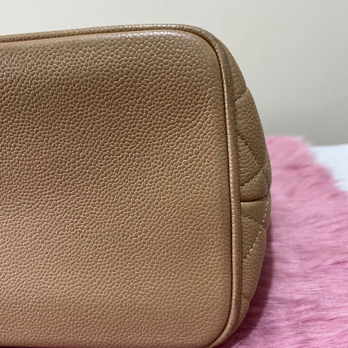 Chanel Medallion Tote Beige – 9.5"H x 12"L x 6"W