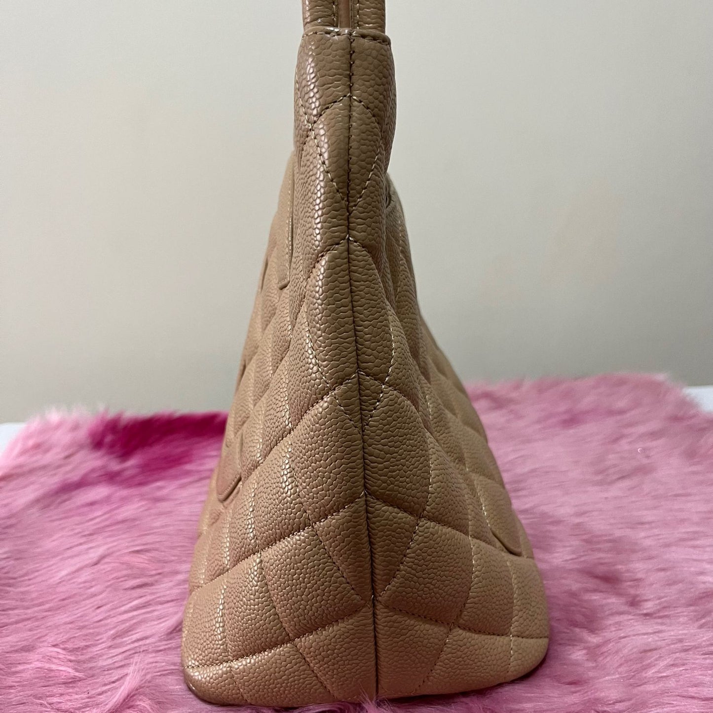 Chanel Medallion Tote Beige – 9.5"H x 12"L x 6"W