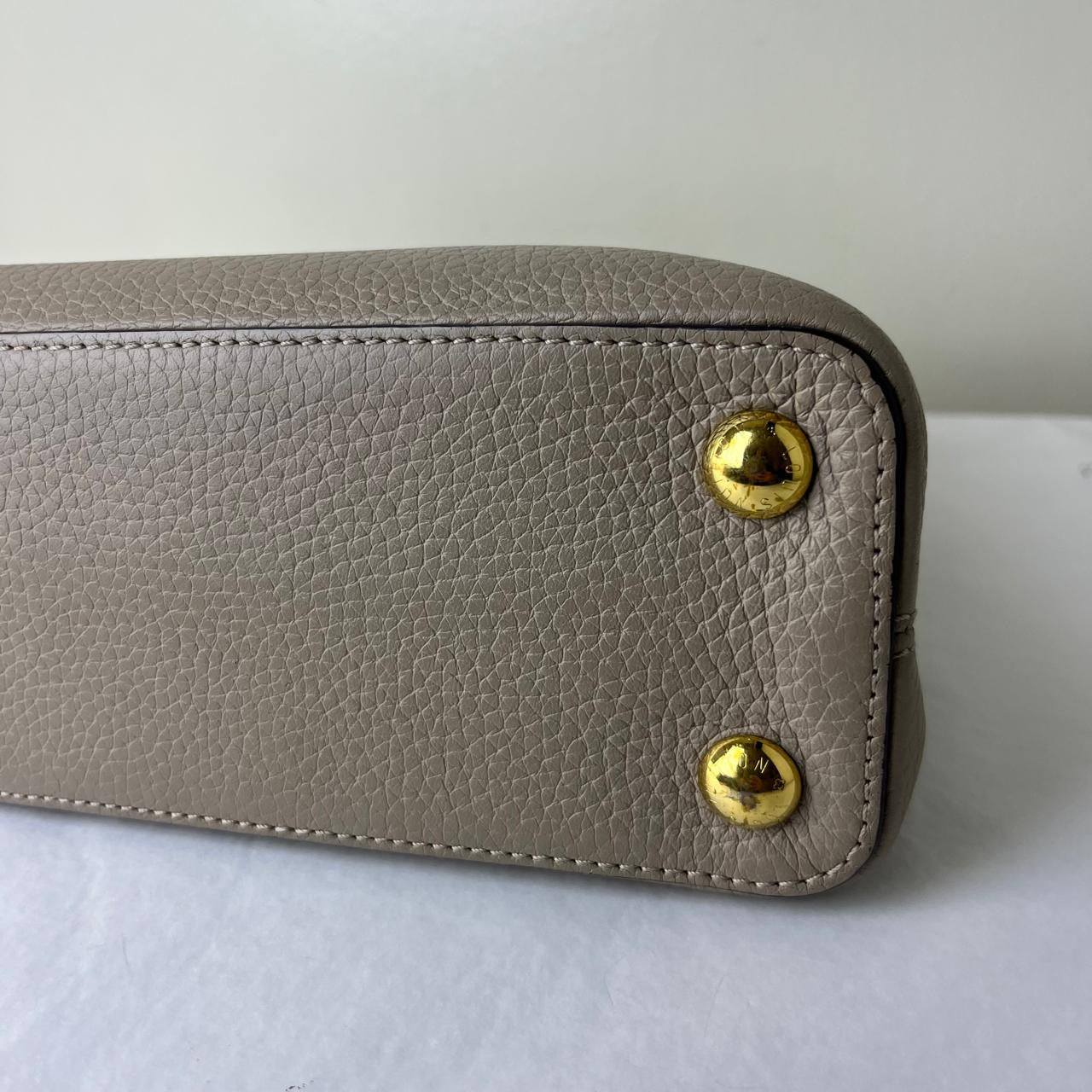Louis Vuitton Capucine BB Galet – 5.5"H x 8.2"L x 2.8"W