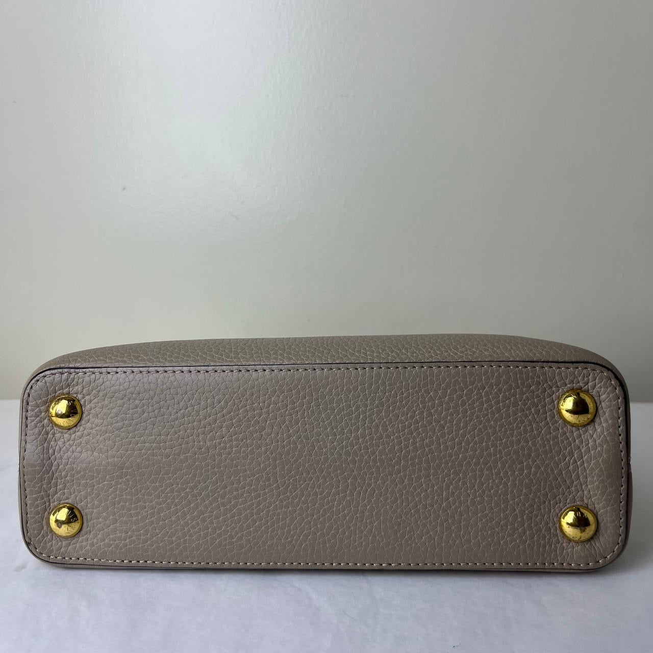 Louis Vuitton Capucine BB Galet – 5.5"H x 8.2"L x 2.8"W
