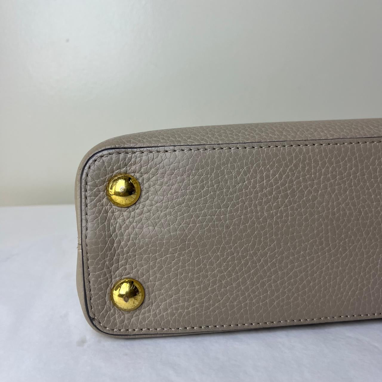 Louis Vuitton Capucine BB Galet – 5.5"H x 8.2"L x 2.8"W