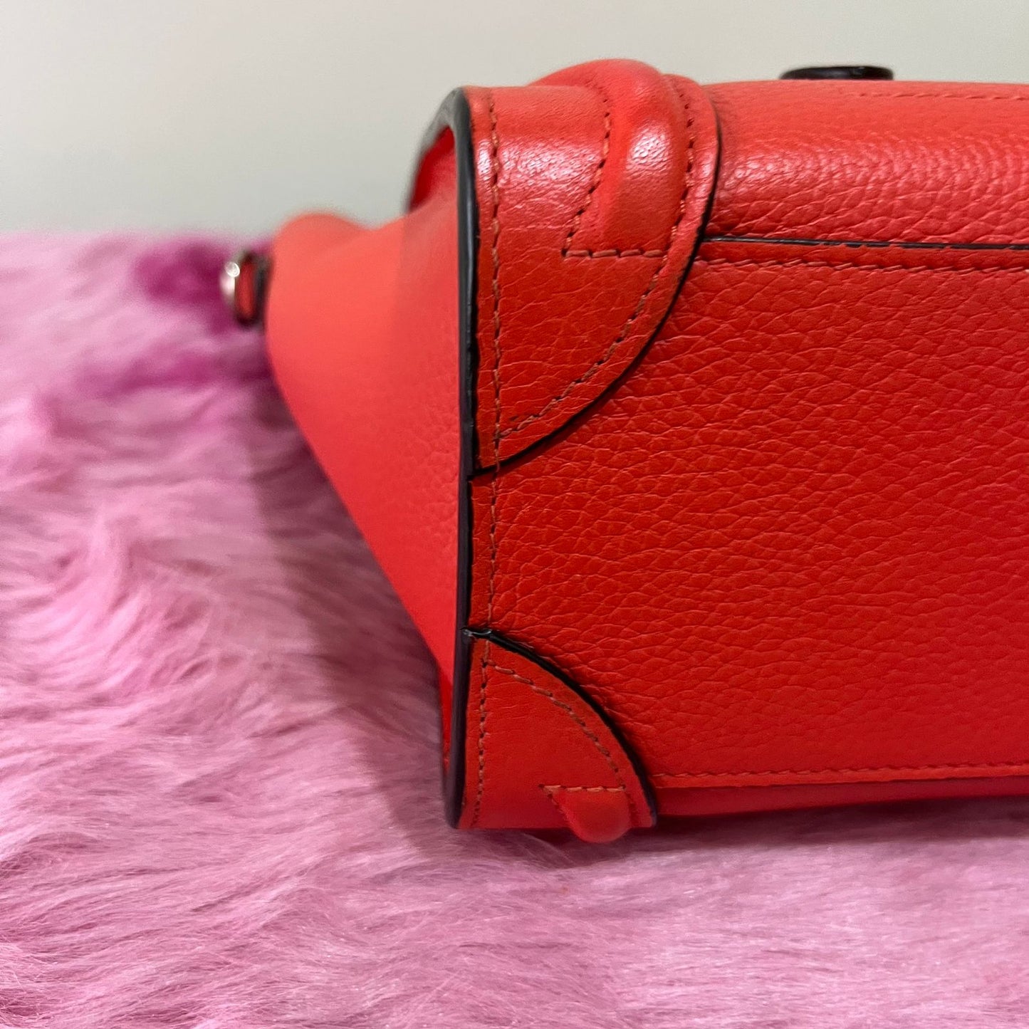 Celine Nano Luggage Red – 8"H x 8"L x 4"W