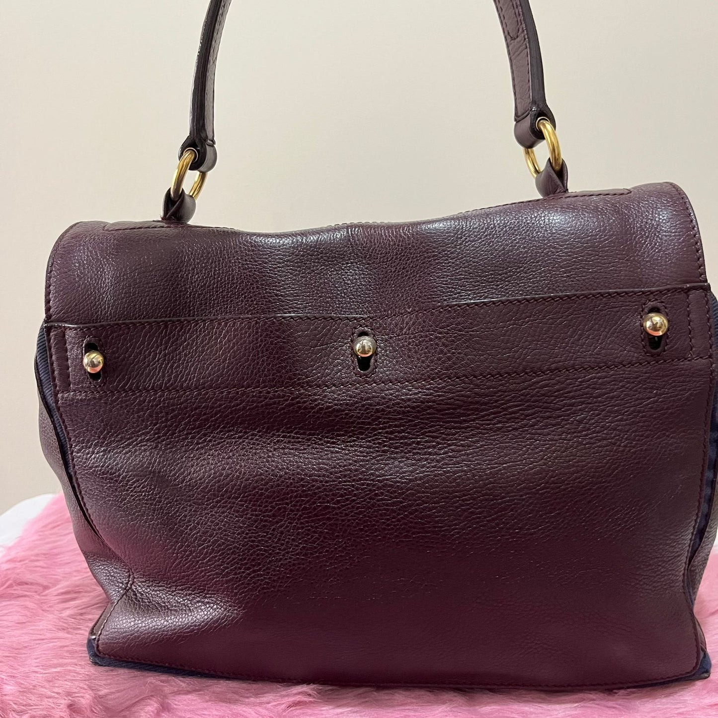 YSL Muse 2 Maroon – 9"H x 13"L x 6"W