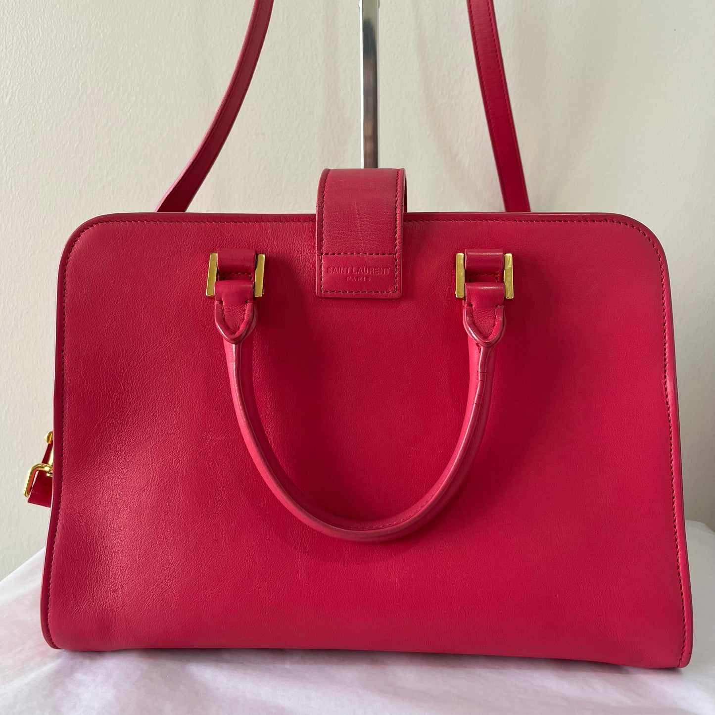 YSL Cabas Chyc Small Hot Pink – 8"H x 10"L x 3"W