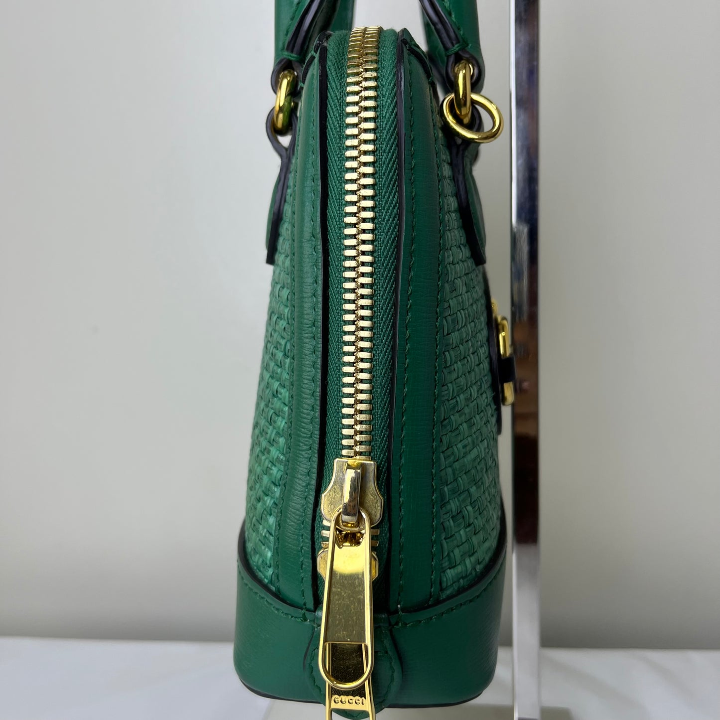 Gucci Horsebit Mini Top Handle Green – 6.3"H x 7.9"L x 2.4"W