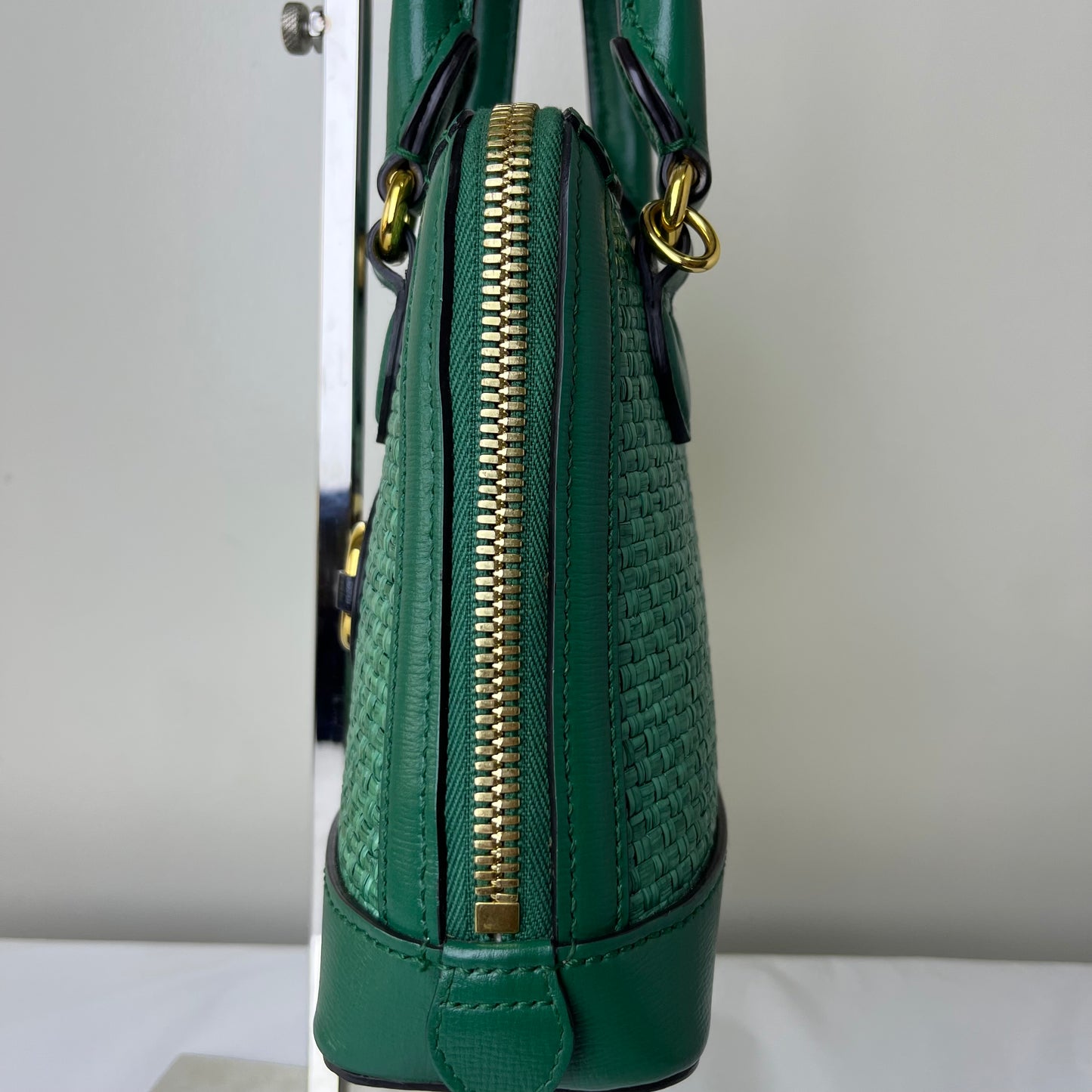 Gucci Horsebit Mini Top Handle Green – 6.3"H x 7.9"L x 2.4"W