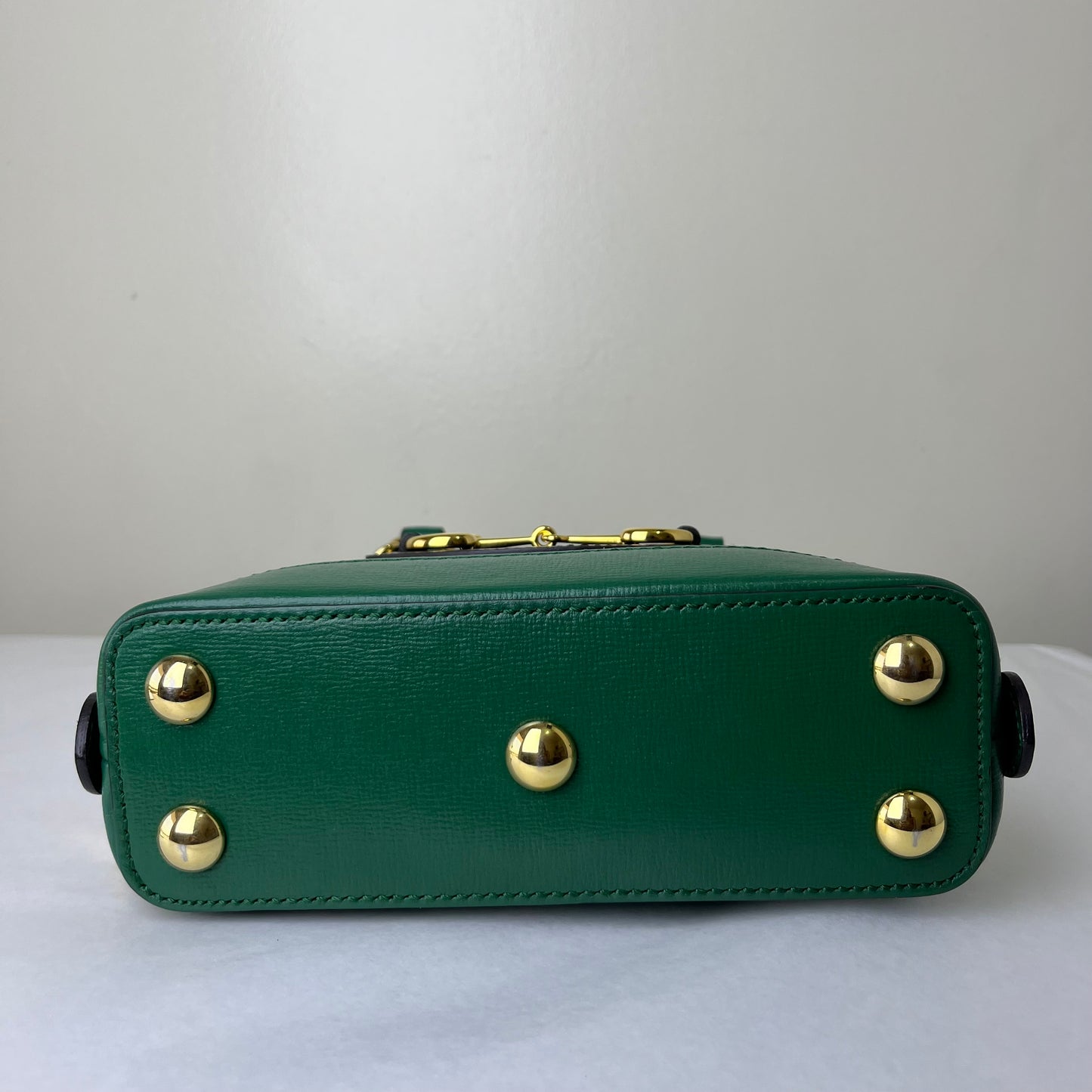 Gucci Horsebit Mini Top Handle Green – 6.3"H x 7.9"L x 2.4"W