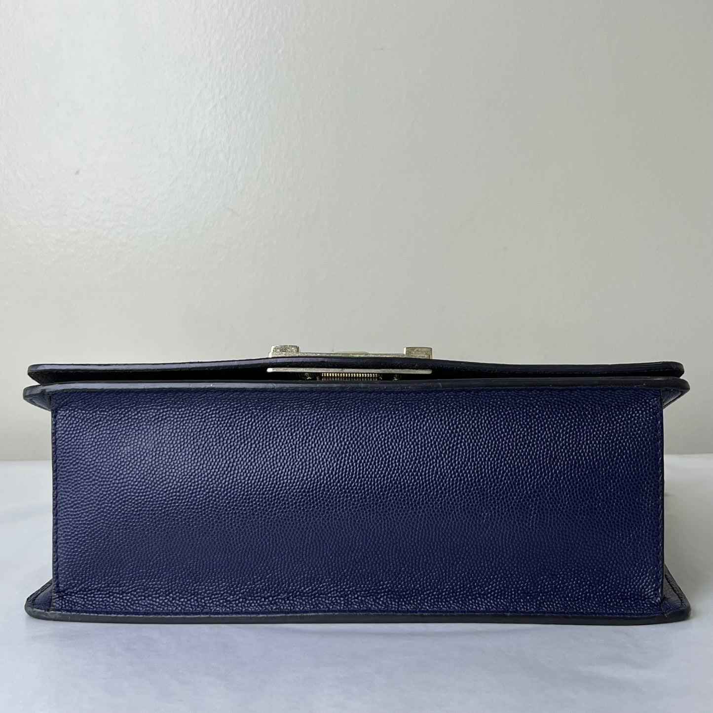 Furla Saffiano Crossbody Navy Blue – 5.3"H x 7.9"L x 1.6"W