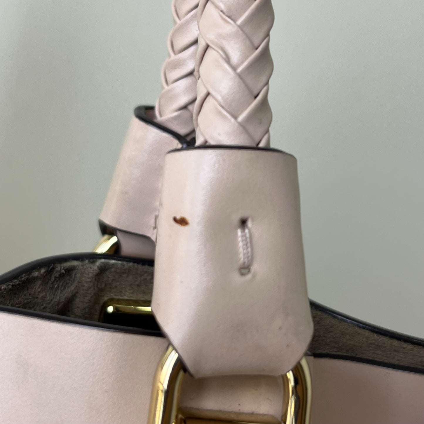 Michael Kors Bucket Bag Beige – 10"H x 9"L x 5"W