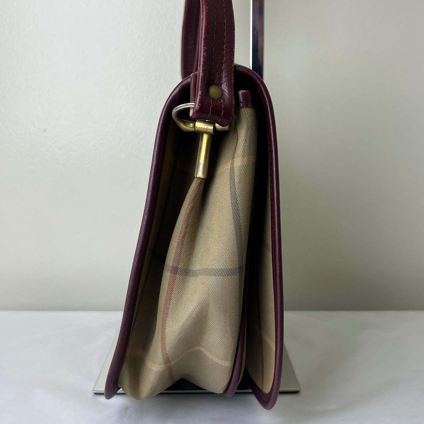 Burberry Vintage Saddle – 7.5"H x 10.2"L x 2.8"W