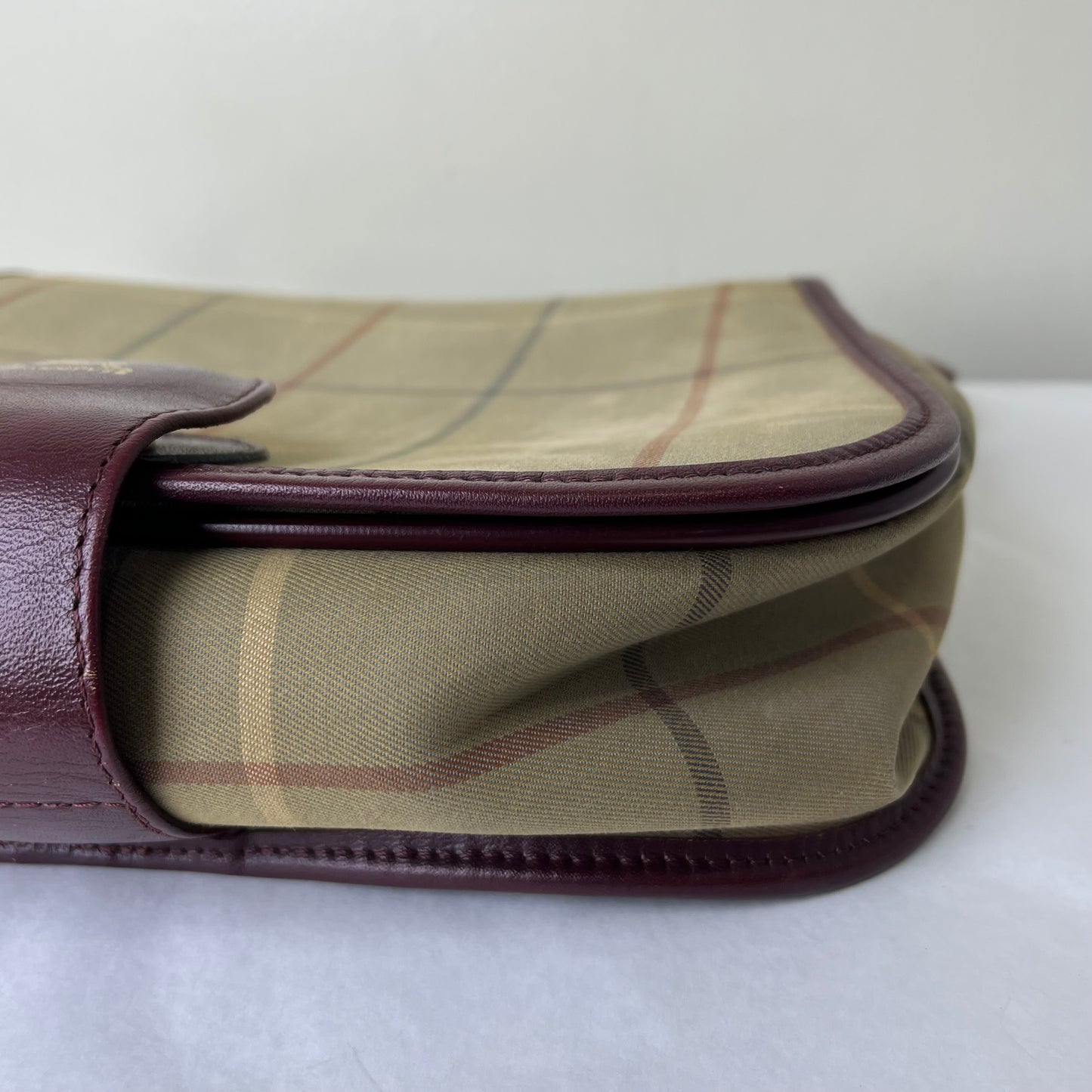 Burberry Vintage Saddle – 7.5"H x 10.2"L x 2.8"W