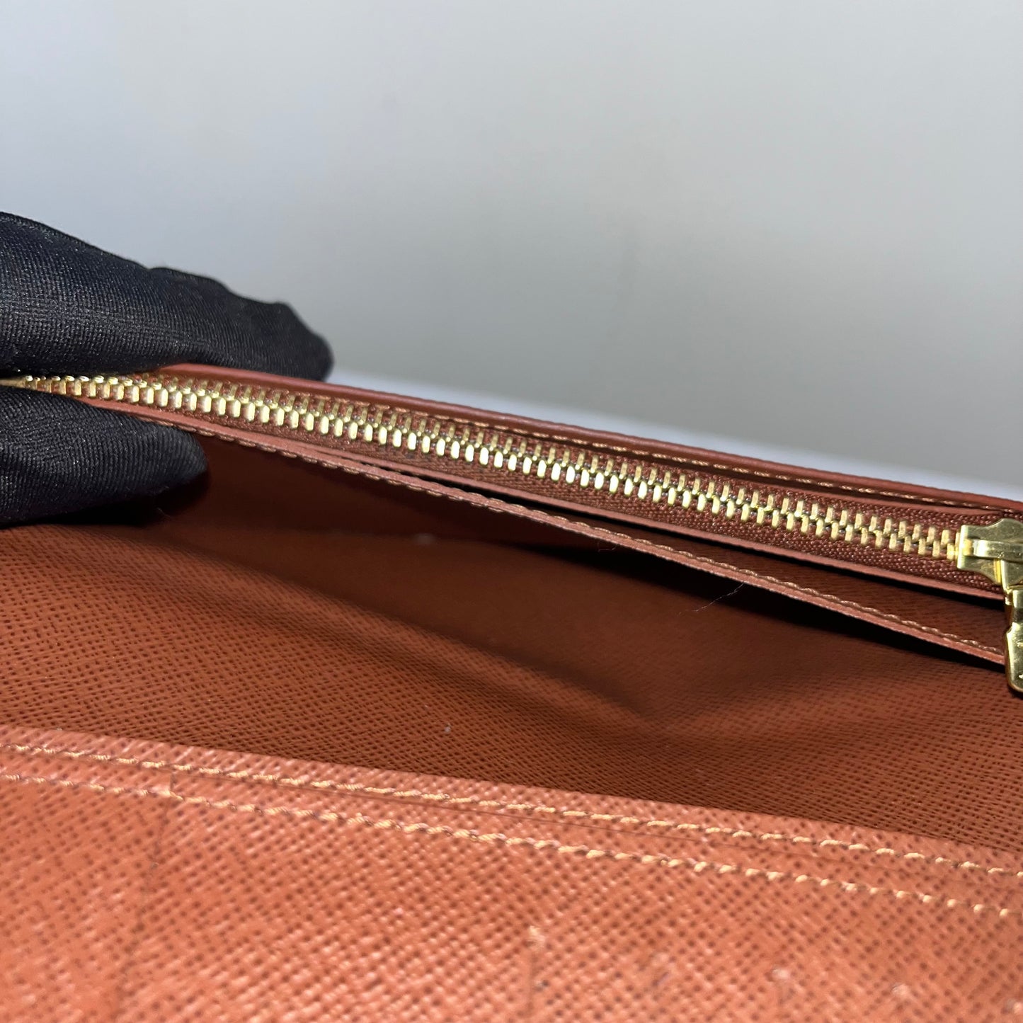Louis Vuitton Brazza Wallet Monogram Canvas – 3.9"H x 7.5"L x 0.8"W