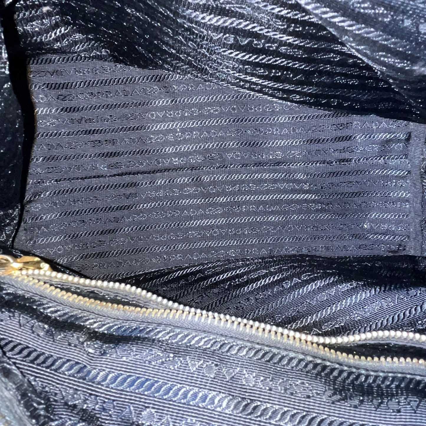 Prada Nylon Tote Black – 11.8"H x 14.8"L x 6.3"W
